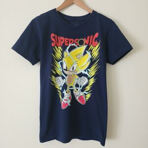 Sonic The Hedgehog Super Sonic SEGA Graphic T-Shirt Men's Size S Cotton EUC